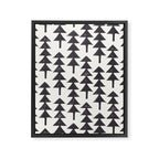 Linocut Forest Framed Canvas Print Gallery Image 8