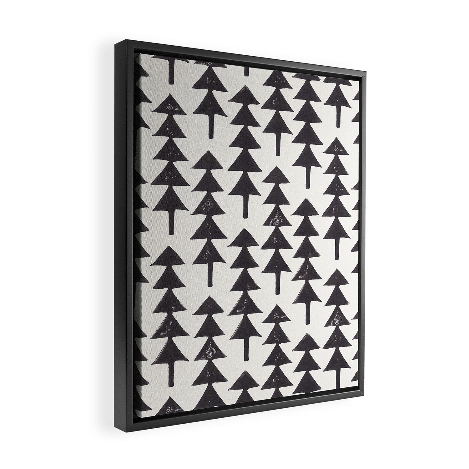 Linocut Forest Framed Canvas Print Gallery Image 2