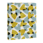 Linocut Hearts / Blue & Yellow Canvas Print Gallery Image 6
