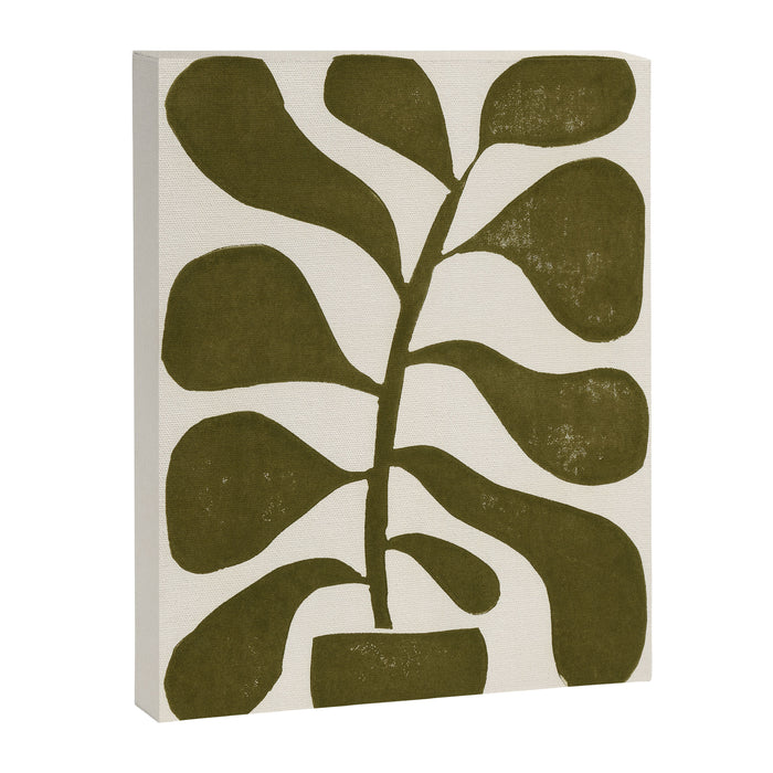Linocut Houseplant #1 Canvas Print Gallery Image 1