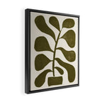 Linocut Houseplant #1 Framed Canvas Print Gallery Image 2