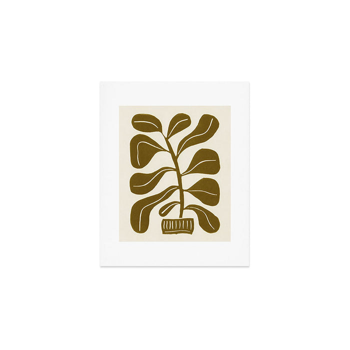 Linocut Houseplant #2 Art Print Gallery Image 1