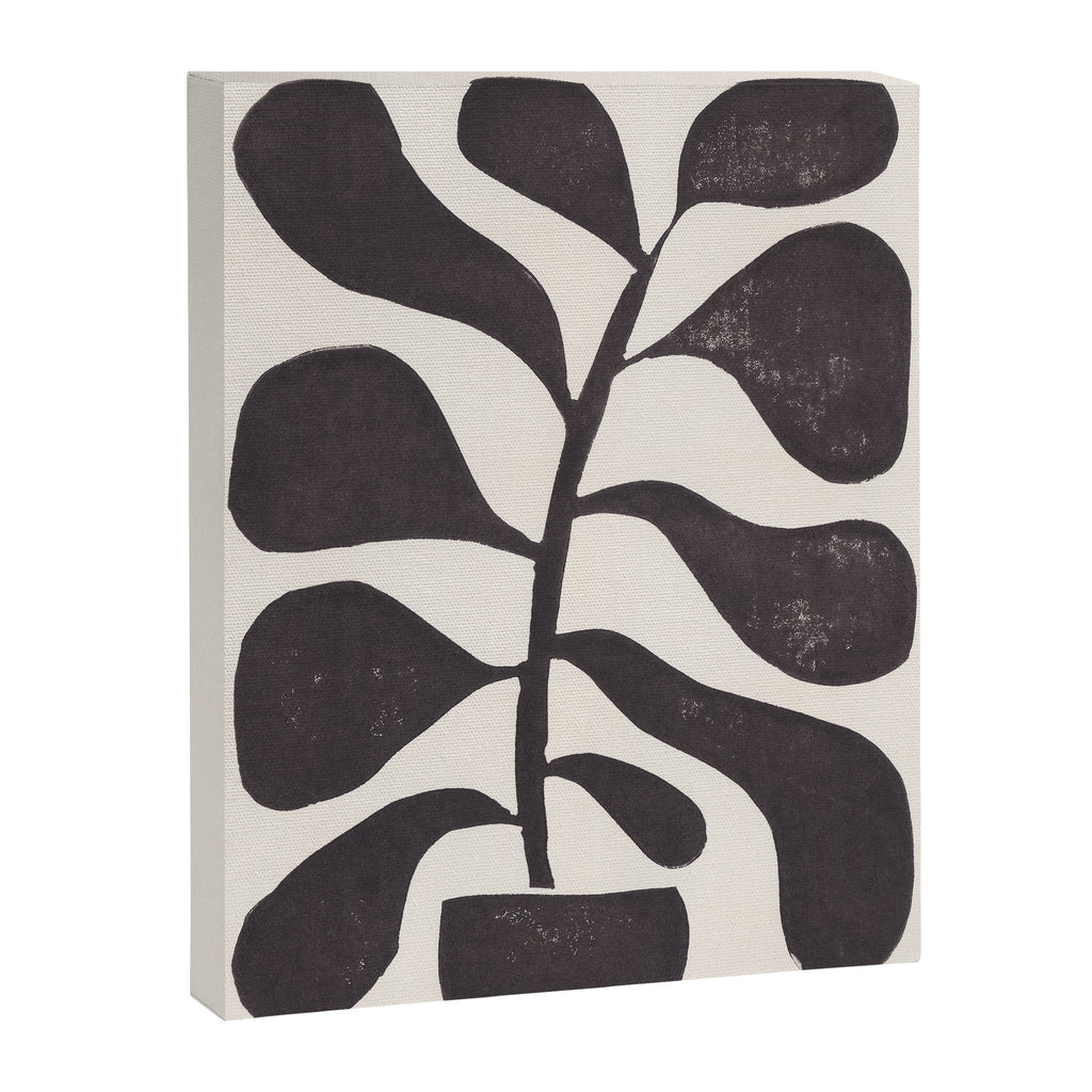Linocut Houseplant #3 Canvas Print Gallery Image 6