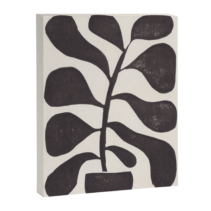 Linocut Houseplant #3 Canvas Print Gallery Image 1