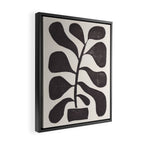 Linocut Houseplant #3 Framed Canvas Print Gallery Image 2