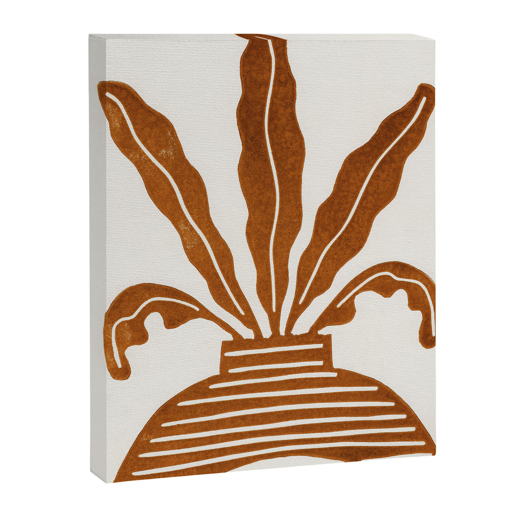 Linocut Houseplant #5 Canvas Print Gallery Image 6