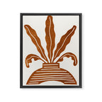 Linocut Houseplant #5 Framed Canvas Print Gallery Image 6