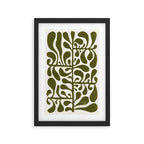 Linocut Plant #1 Framed Art Print Gallery Image 2