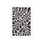 Linocut Plant #2 / Black & White Art Print Gallery Image 1