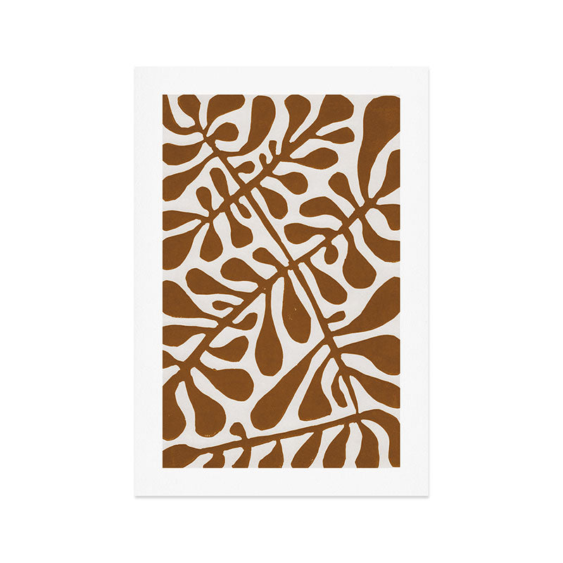 Linocut Plant #2 Art Print Gallery Image 1