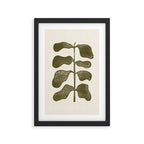 Linocut Plant Framed Art Print Gallery Image 2
