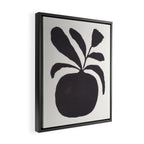 Linocut Silhouette #1 Framed Canvas Print Gallery Image 2