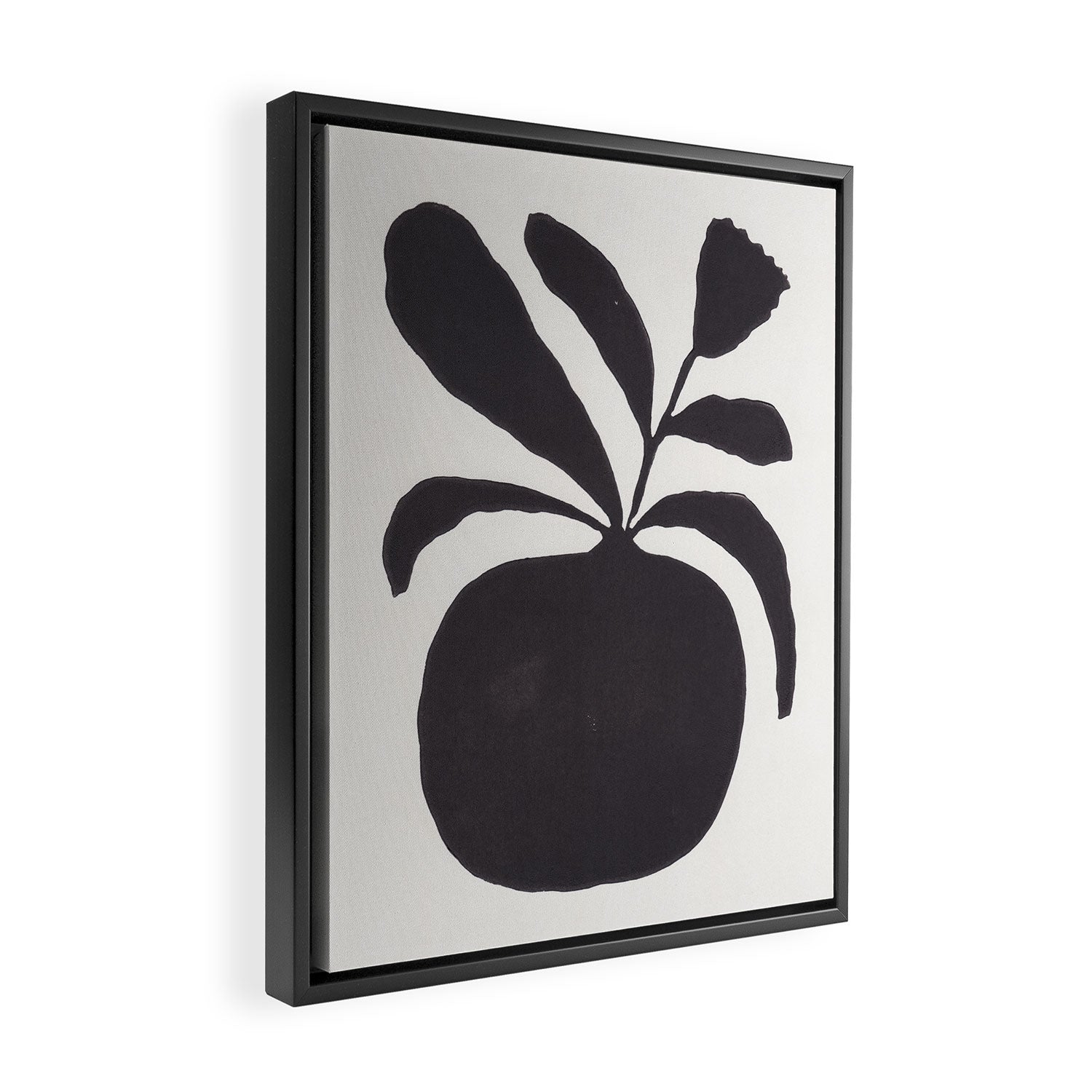 Linocut Silhouette #1 Framed Canvas Print Gallery Image 2