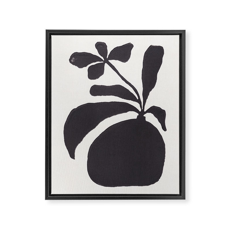 Linocut Silhouette #3 Framed Canvas Print Gallery Image 8