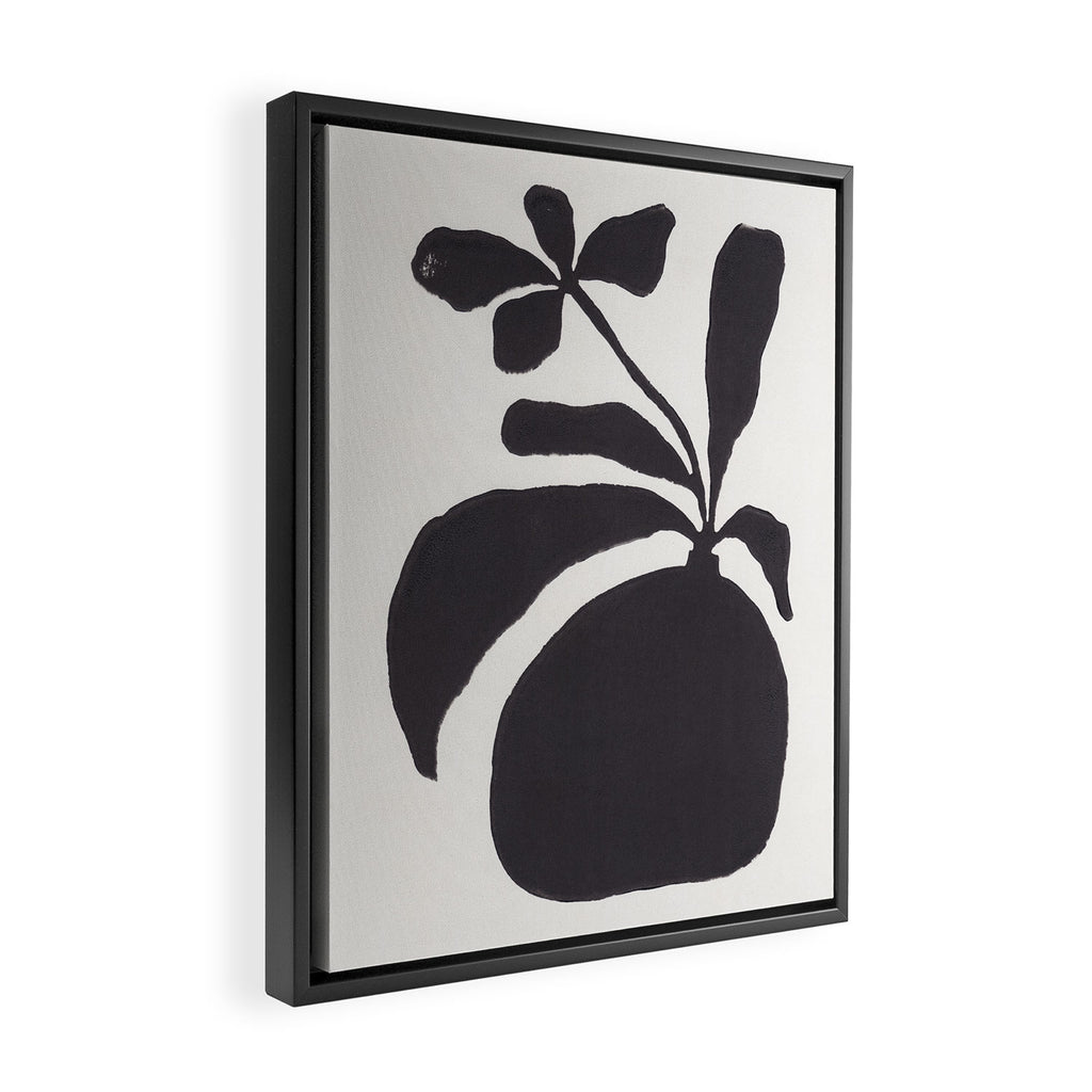 Linocut Silhouette #3 Framed Canvas Print Gallery Image 2