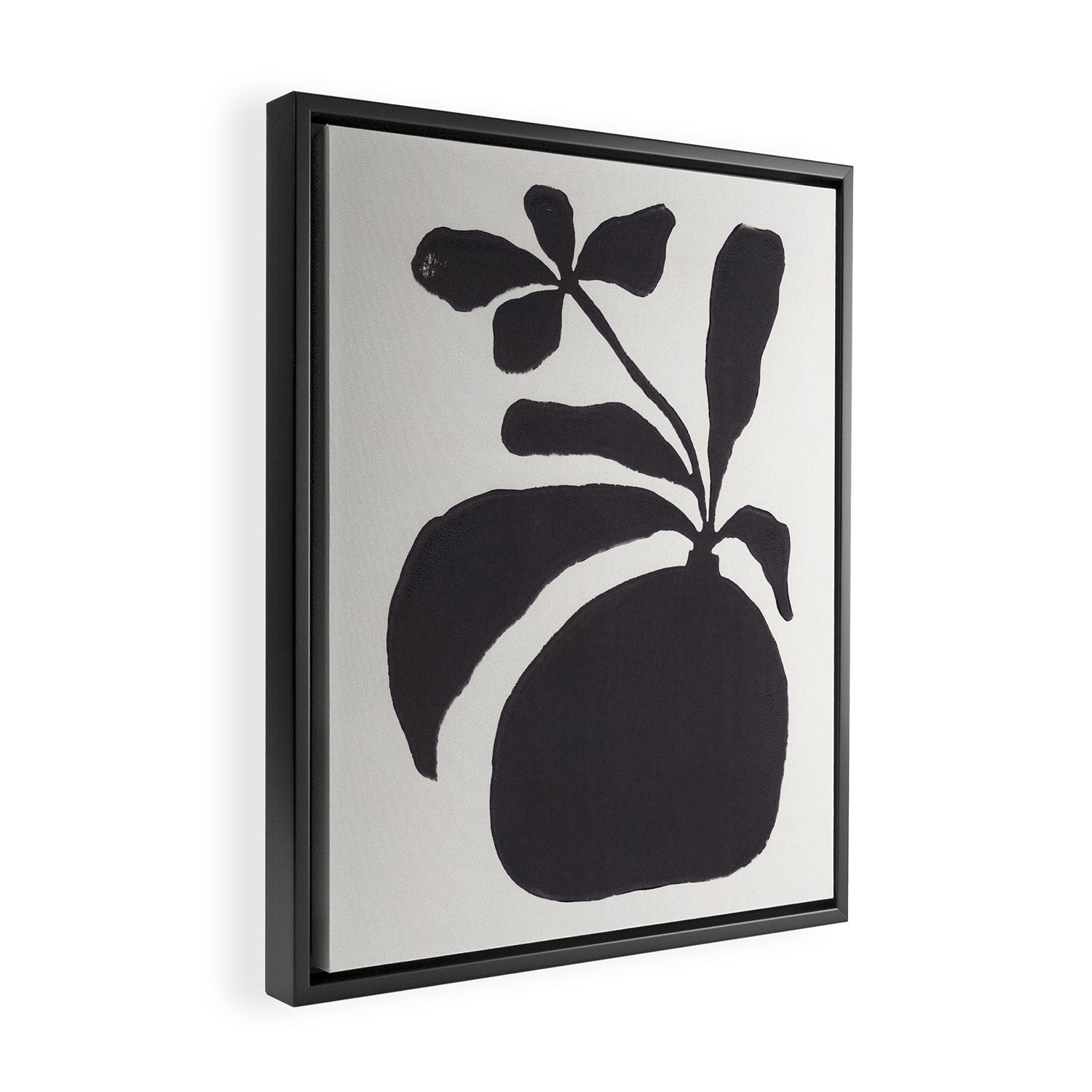 Linocut Silhouette #3 Framed Canvas Print Gallery Image 2
