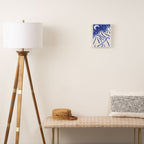 Linocut Starry Night Canvas Print Gallery Image 2