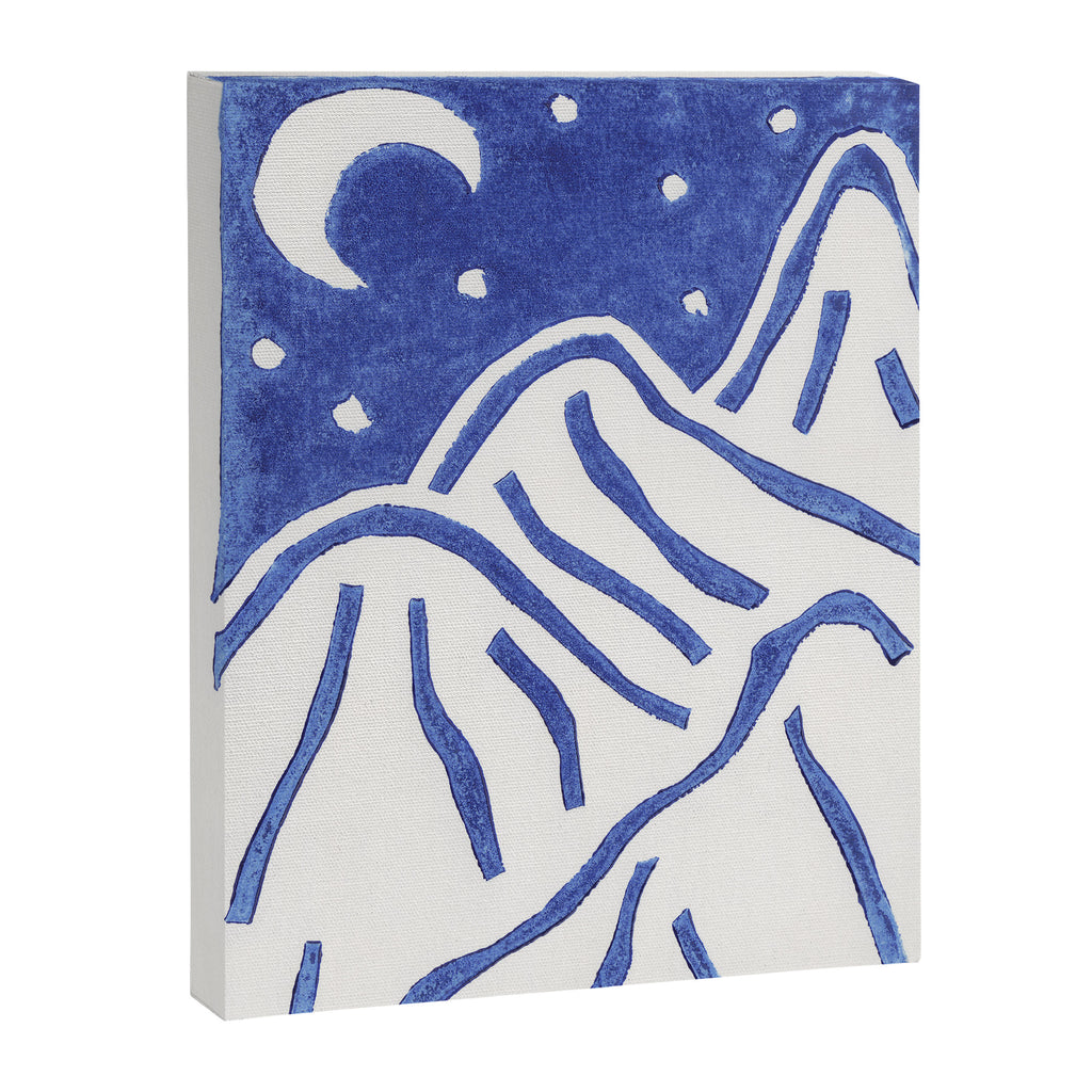Linocut Starry Night Canvas Print Gallery Image 6