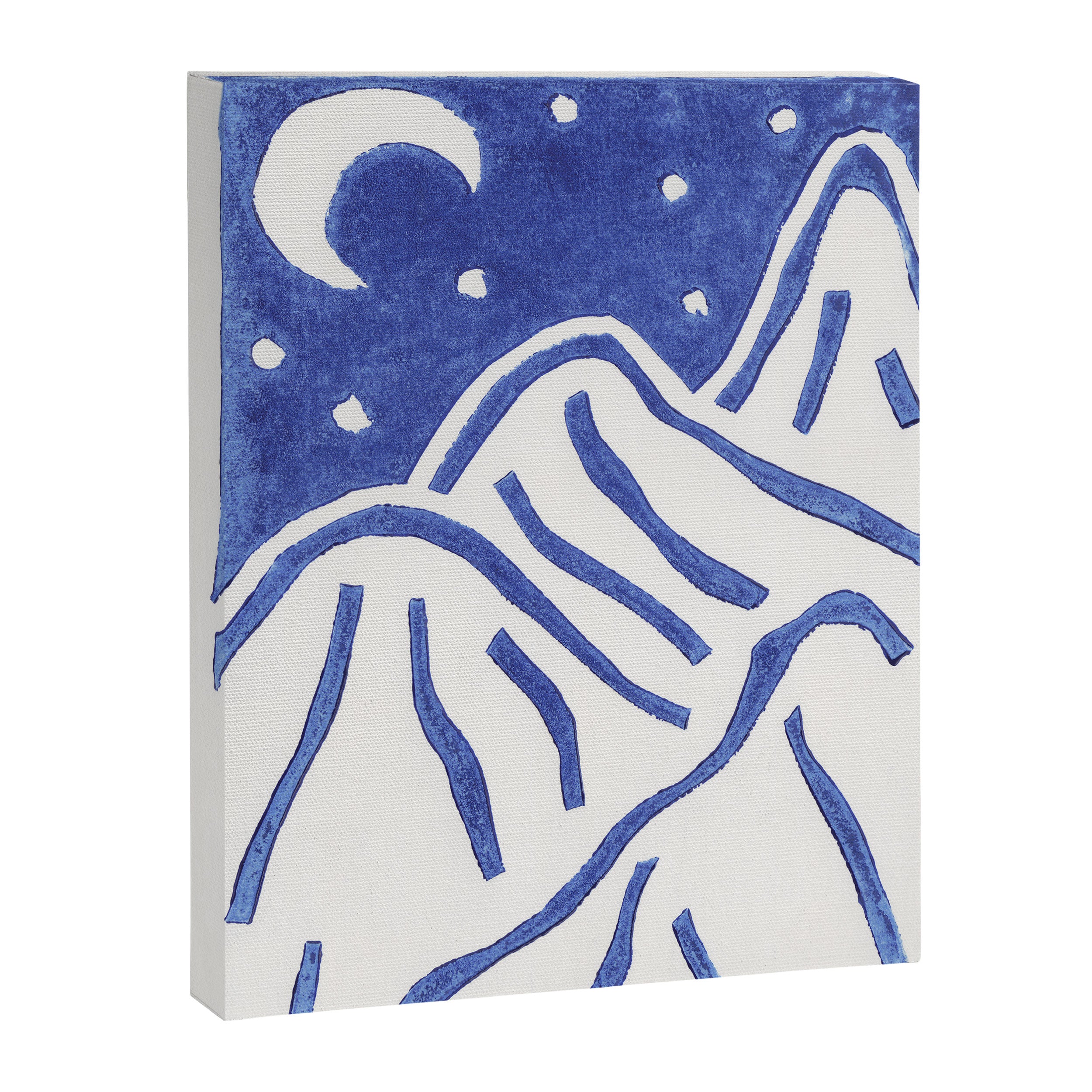 Linocut Starry Night Canvas Print Gallery Image 6