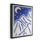 Linocut Starry Night Framed Canvas Print Gallery Image 2