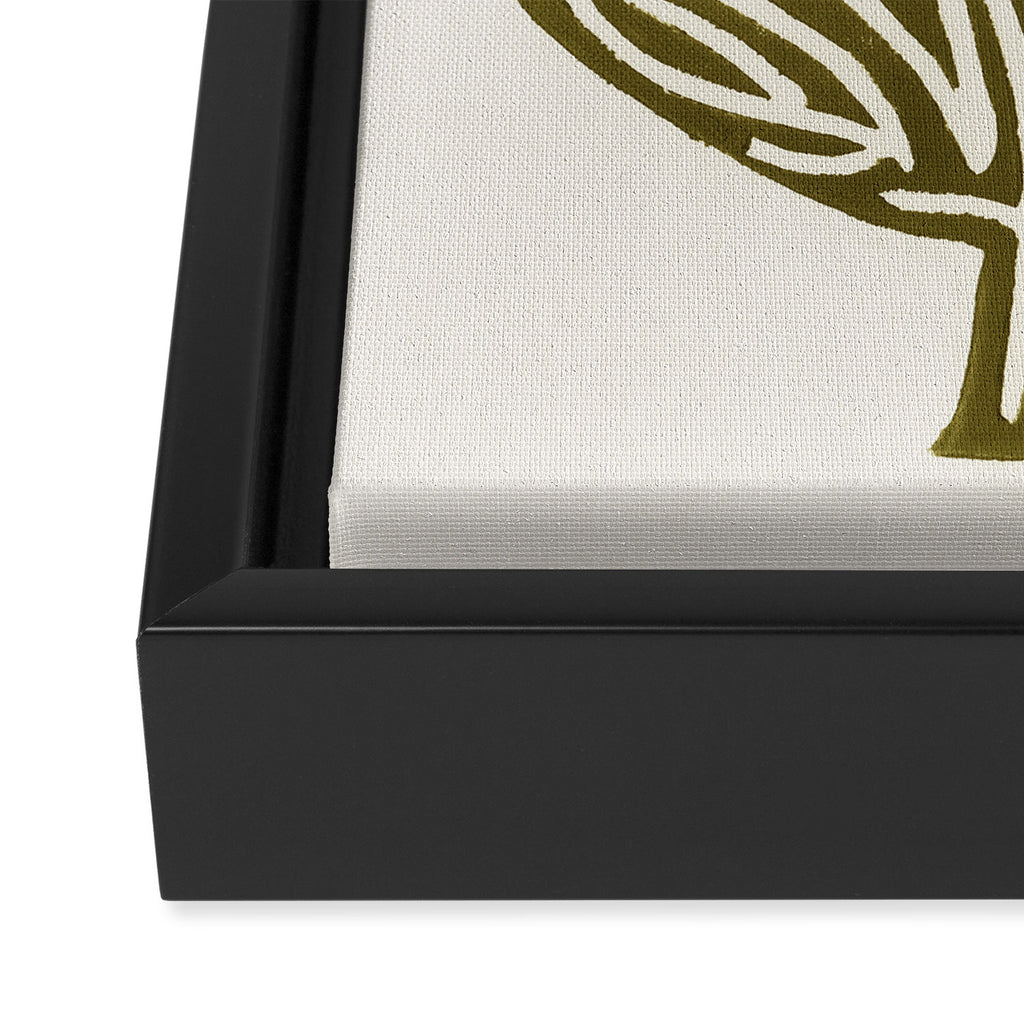 Linocut Tree #1 Framed Canvas Print Gallery Image 3