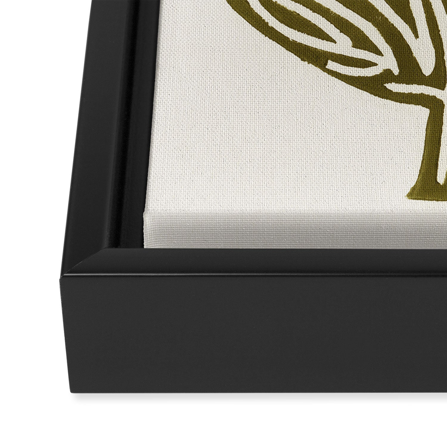 Linocut Tree #1 Framed Canvas Print Gallery Image 3