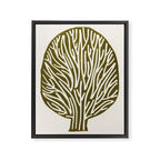 Linocut Tree #1 Framed Canvas Print Gallery Image 6