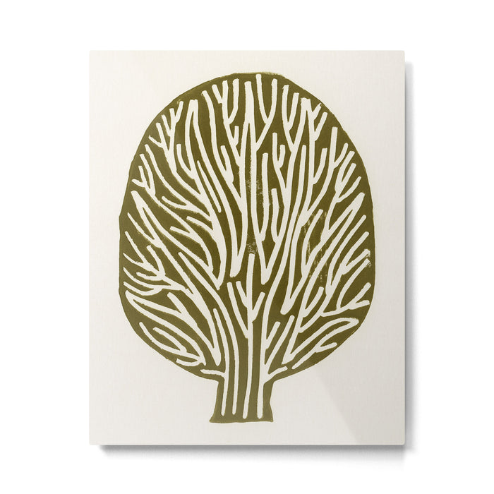 Linocut Tree #1 Metal Print Gallery Image 1