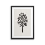 Linocut Tree #3 Framed Art Print Gallery Image 2