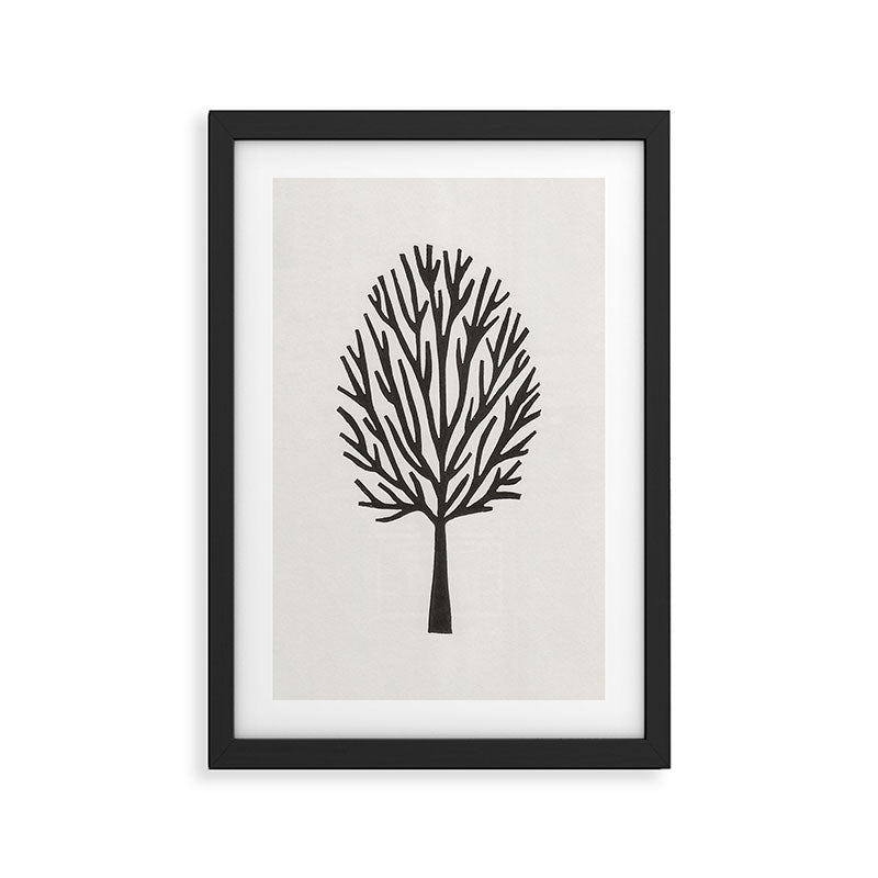 Linocut Tree #3 Framed Art Print Gallery Image 2