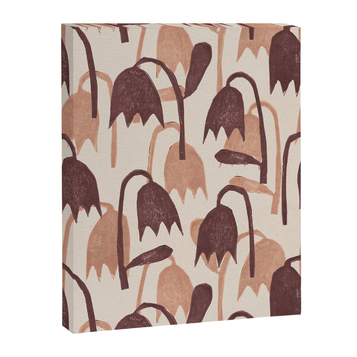 Linocut Tulip Pattern #2 Canvas Print Gallery Image 1