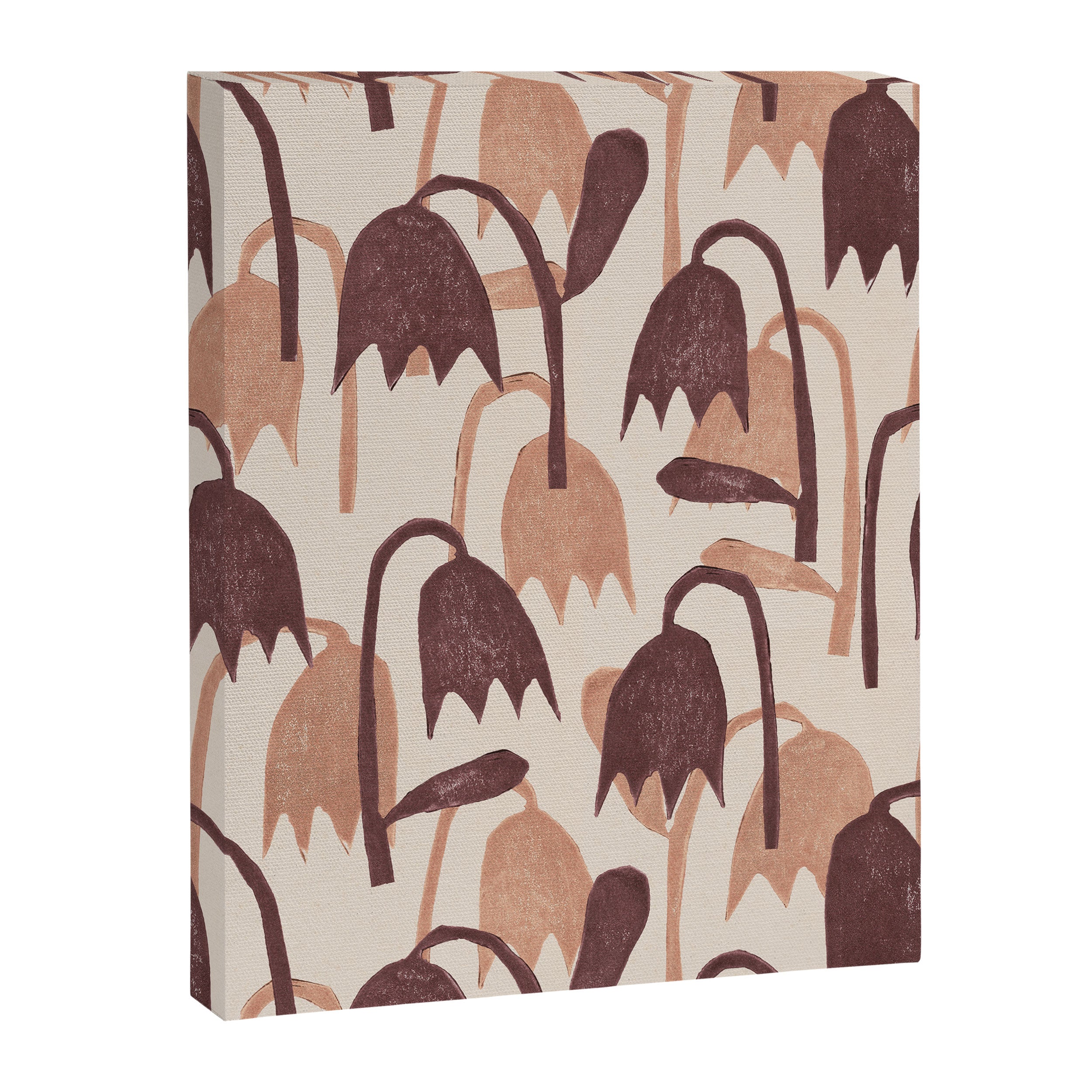 Linocut Tulip Pattern #2 Canvas Print Gallery Image 8