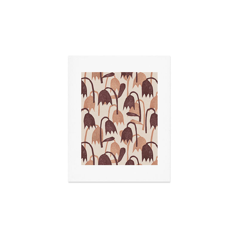 Linocut Tulip Pattern #2 Art Print Gallery Image 1