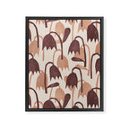 Linocut Tulip Pattern #2 Framed Canvas Print Gallery Image 8