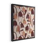 Linocut Tulip Pattern #2 Framed Canvas Print Gallery Image 2