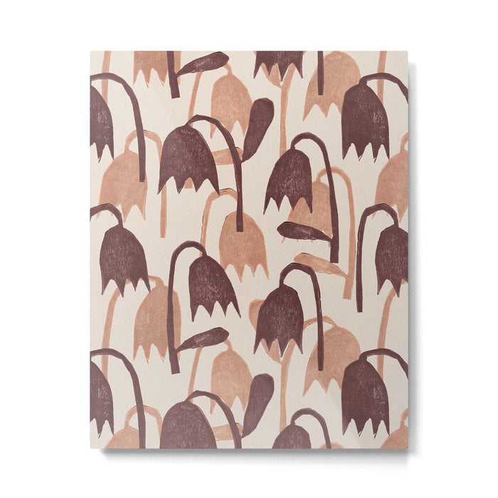 Linocut Tulip Pattern #2 Metal Print Gallery Image 1