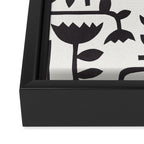 Linocut Tulip Pattern #3 Framed Canvas Print Gallery Image 3