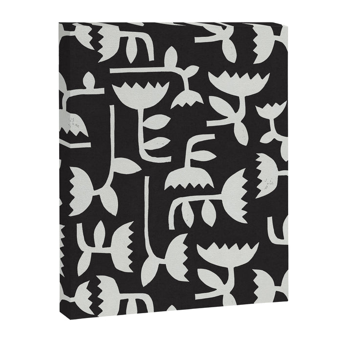 Linocut Tulip Pattern #4 Canvas Print Gallery Image 1