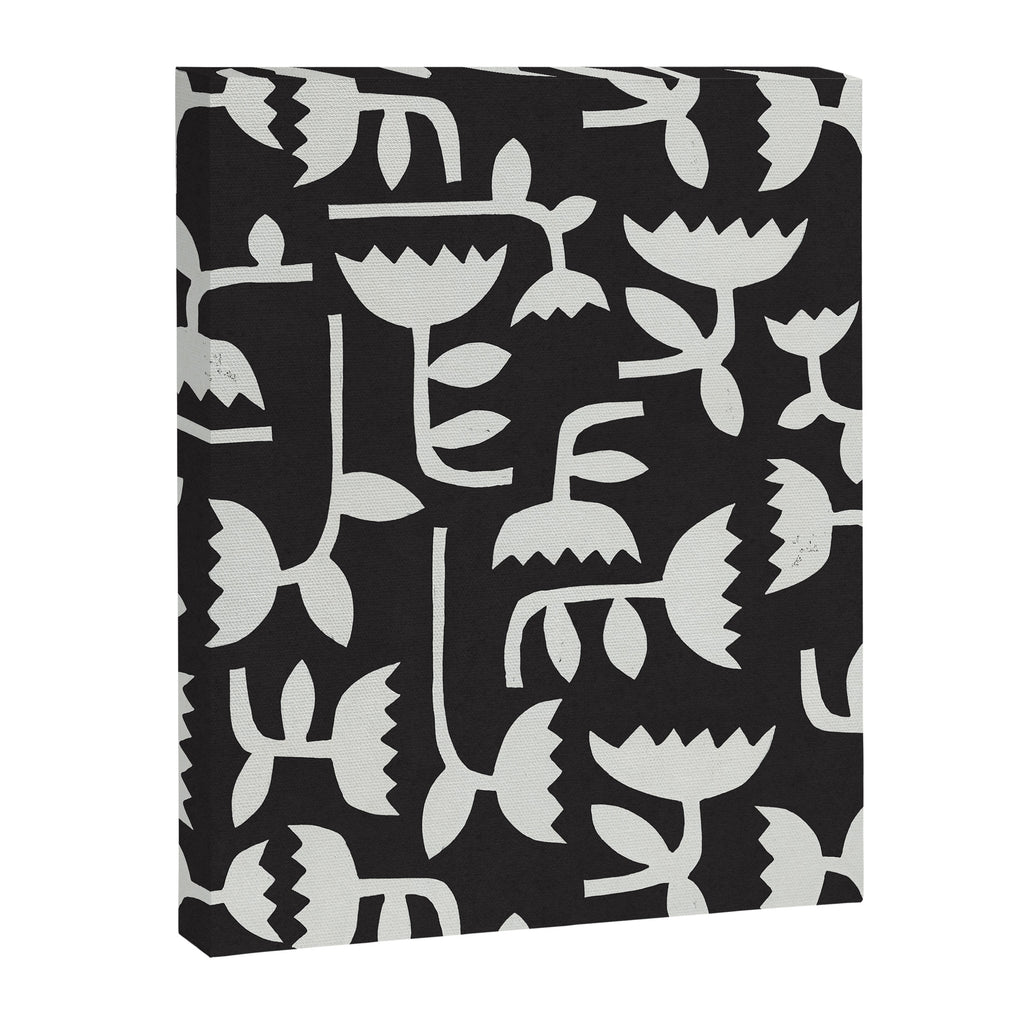 Linocut Tulip Pattern #4 Canvas Print Gallery Image 8