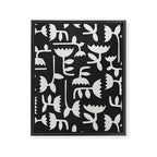 Linocut Tulip Pattern #4 Framed Canvas Print Gallery Image 8