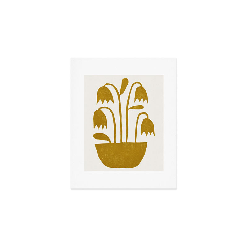 Linocut Tulips #1 Art Print Gallery Image 1