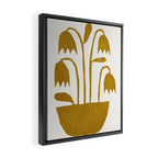 Linocut Tulips #1 Framed Canvas Print Gallery Image 2