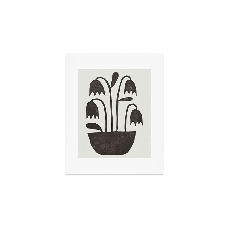 Linocut Tulips #2 Art Print Gallery Image 1