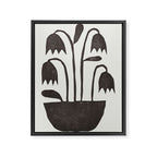 Linocut Tulips #2 Framed Canvas Print Gallery Image 6