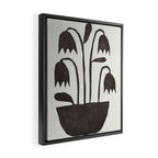 Linocut Tulips #2 Framed Canvas Print Gallery Image 2