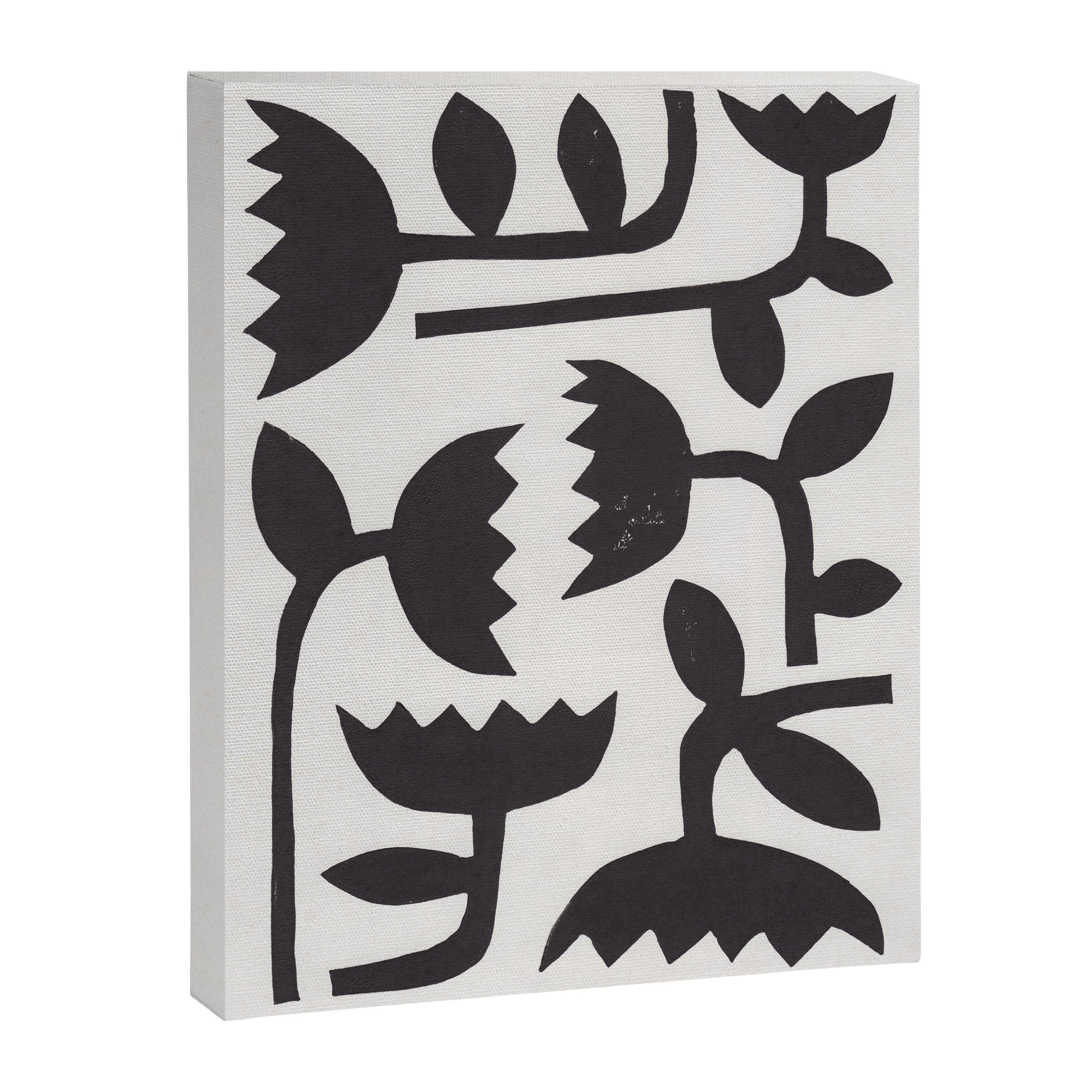 Linocut Tulips #3 Canvas Print Gallery Image 6