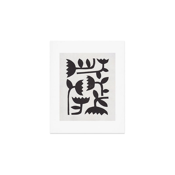 Linocut Tulips #3 Art Print Gallery Image 1