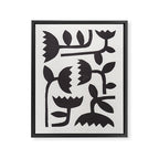 Linocut Tulips #3 Framed Canvas Print Gallery Image 6
