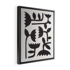 Linocut Tulips #3 Framed Canvas Print Gallery Image 2