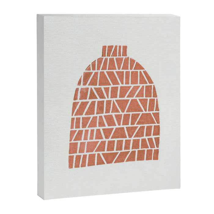 Linocut Vase #1 Canvas Print Gallery Image 1